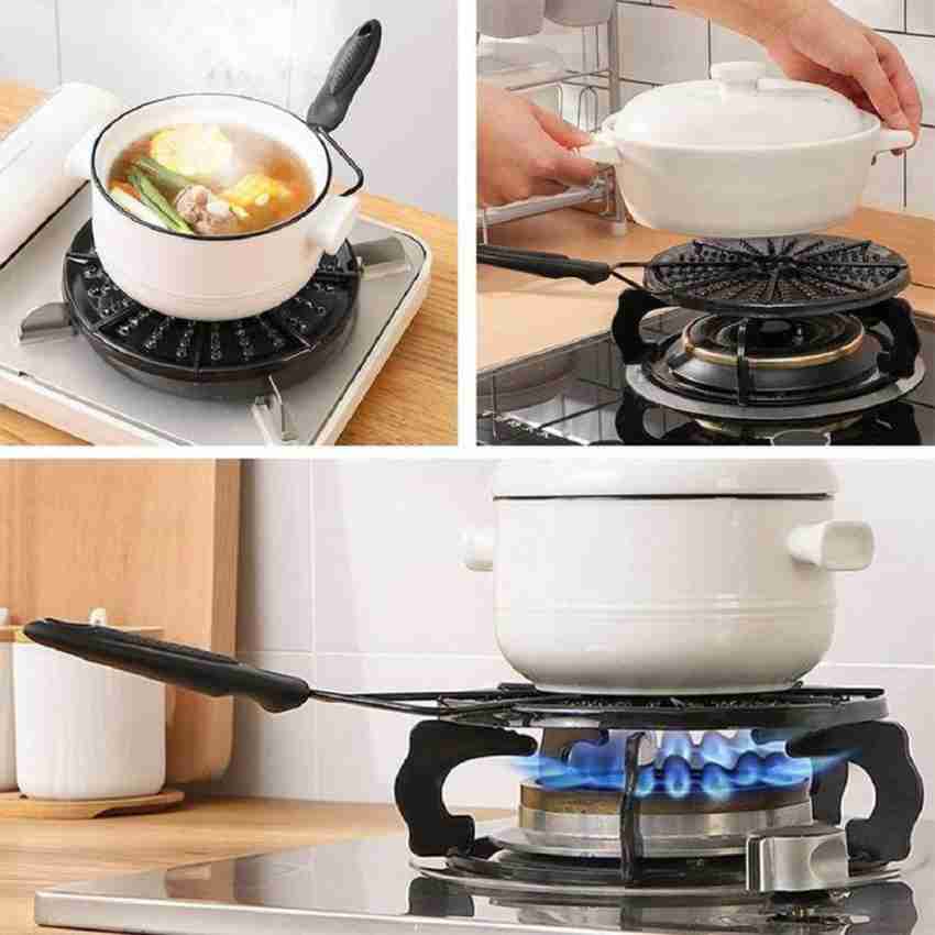  Heat Diffuser, Stainless Steel Induction Plate Adapter for  Electric Gas Stove Glass Induction Cooktop, Induction Adapter Diffuser  Converter with Silicone Handle Cover (8.66inch/9.45inch)(24cm#): Home &  Kitchen