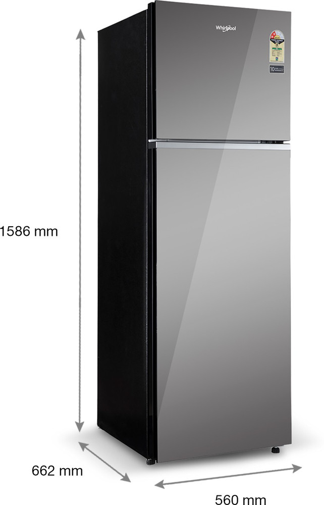 Whirlpool mirror sales glass refrigerator