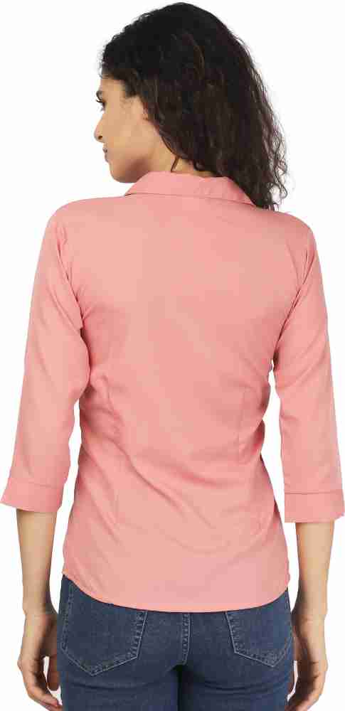 Formal Pink Solid Shirt - Jean