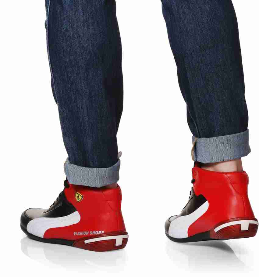 Shoe Island Icon-X Red Black Latest Trending Shoes Men Casual Stylish  Sports Shoes Sneakers Wrestling Shoes For Men