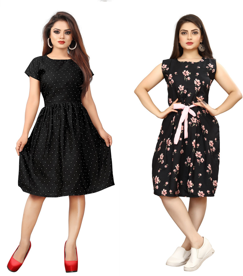Elegant Fashion Women Skater Multicolor Dress Buy Elegant