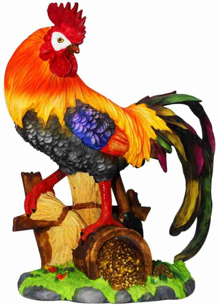 Kezevel Metal Rooster Multicolour Showpiece - Decor Metal Rooster Figurine  Handcrafted Showpieces, Unique Home Decor, Rooster Statue, Size 40x16x88  Cm, मेटल हैंडीक्राफ्ट - Chonrev Retail Private Limited, Bengaluru