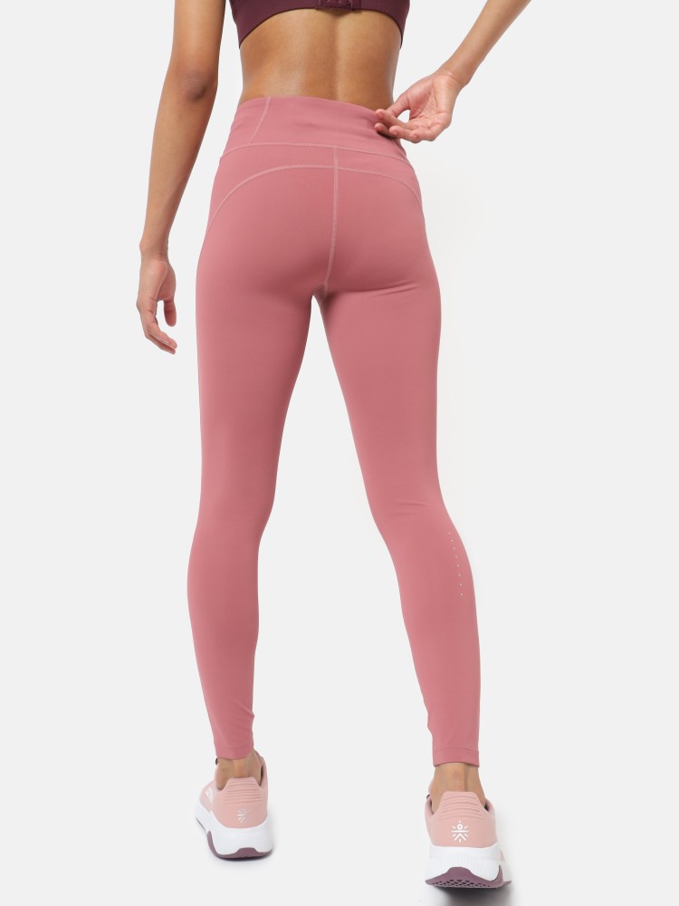 Cultsport Solid Women Pink Tights - Buy Cultsport Solid Women Pink Tights  Online at Best Prices in India