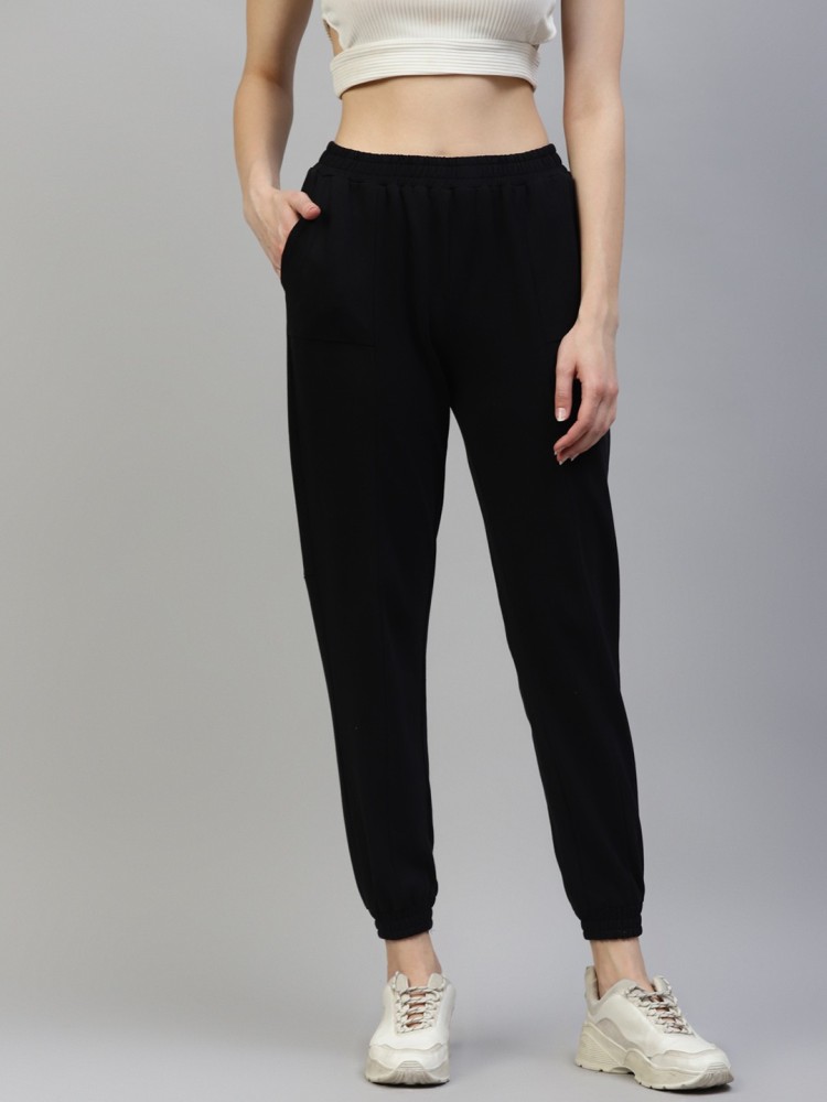 LAABHA Solid Women Black Track Pants - Buy LAABHA Solid Women Black Track  Pants Online at Best Prices in India