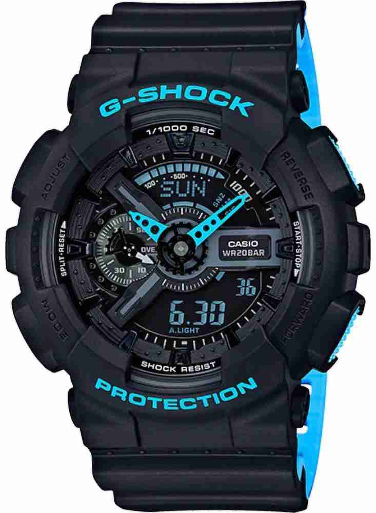 BIG BOY SHOPS G Shock Ga 110 BLACK BLUE Analog Digital Watch For