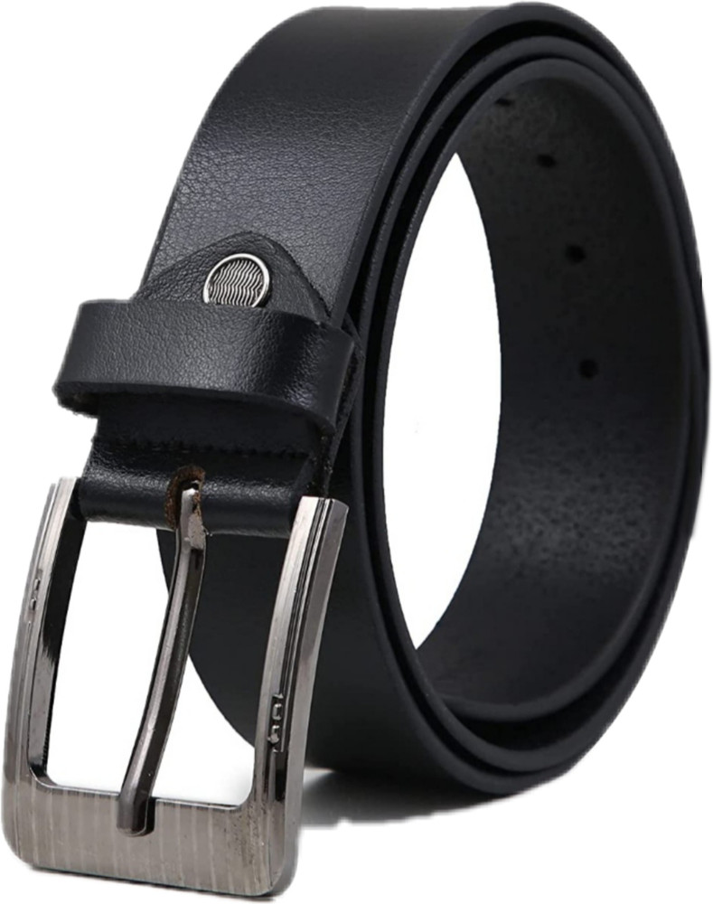 SM PRODUCTS Men Formal Black Genuine Leather Belt Black Price in