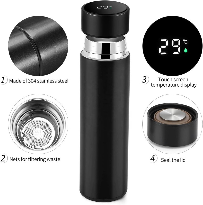 Buy temperature display thermos water bottle 500 ml at best price