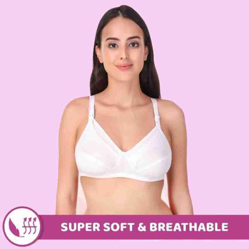 Buy Zielen Women's Cotton Feeding Bra/Maternity/Nursing Bra Non