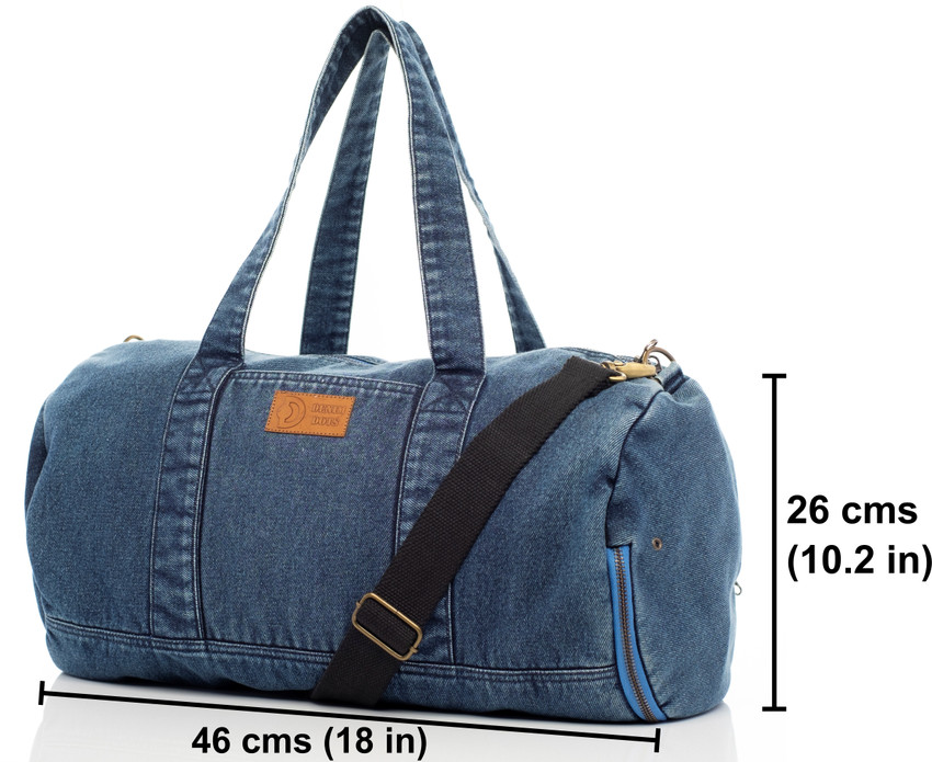 DENIM DOTS 35 L Denim Duffel Bag for Men and Women Sports and