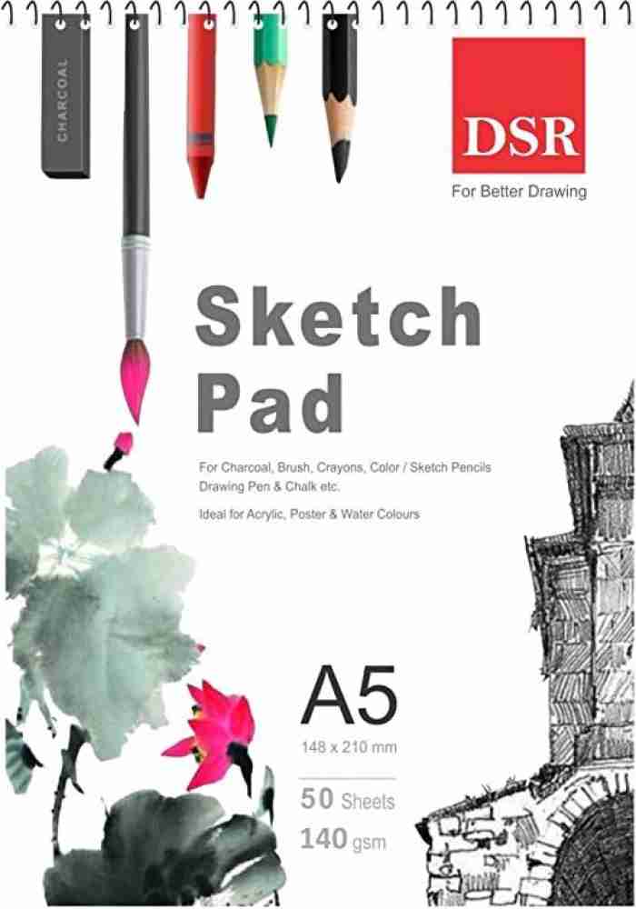 Askprints 50 Sheet A5 Sketchbook Set of 2-5.8 x 8.3 Inch