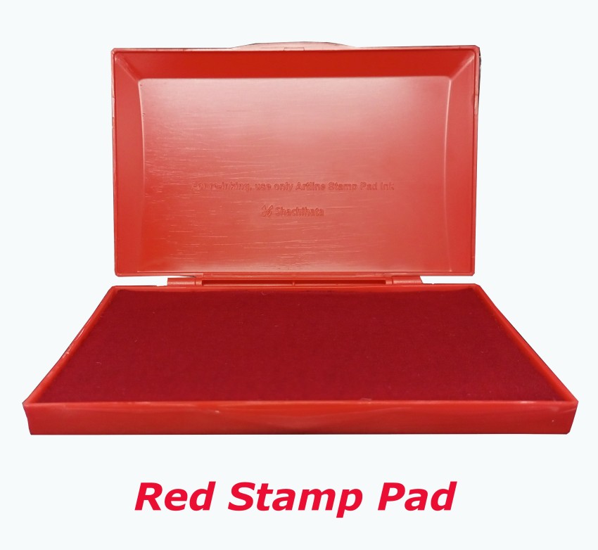 Extra Large Red Ink Pad for Rubber Stamps, Large Red Stamp Pad for