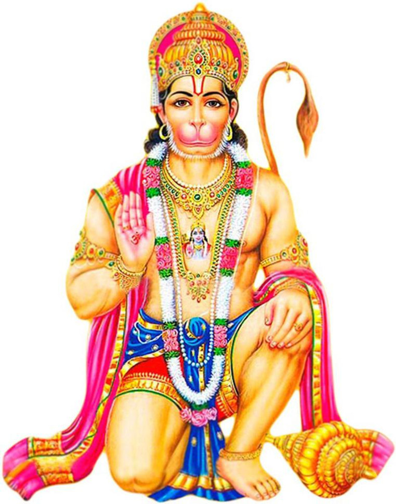 Jyotiwallsticker 55.88 cm Hd hanuman Ji wall sticker Self Adhesive