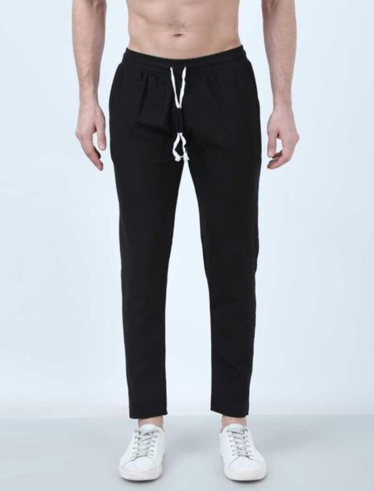 MOSAJC Solid Men & Women Black Track Pants - Buy MOSAJC Solid Men & Women  Black Track Pants Online at Best Prices in India