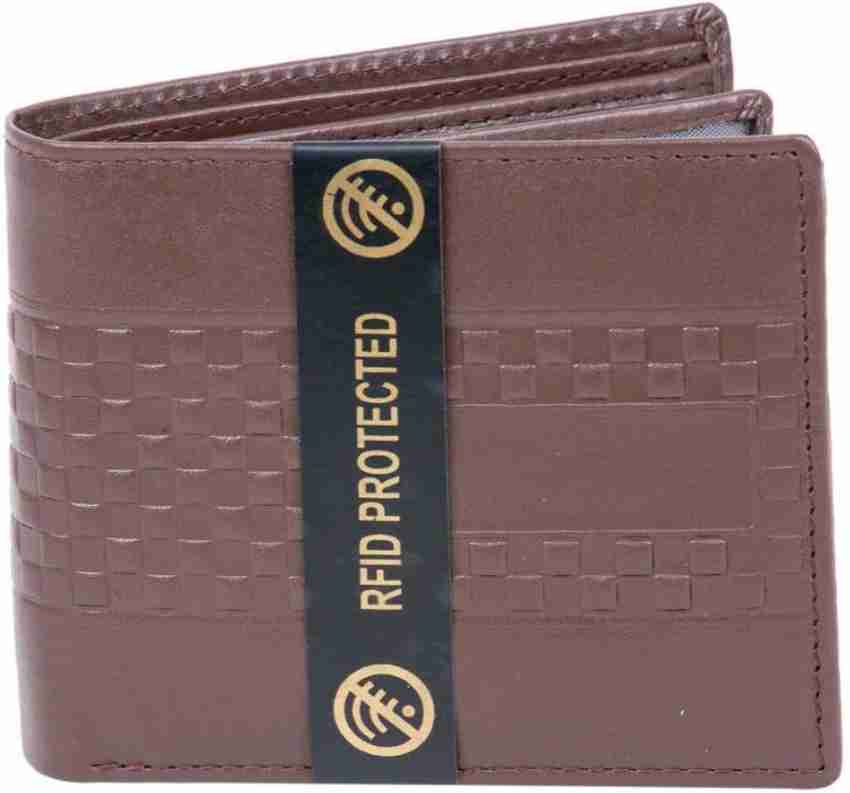 Sreeleathers Men Casual Brown Genuine Leather Wallet Brown Price