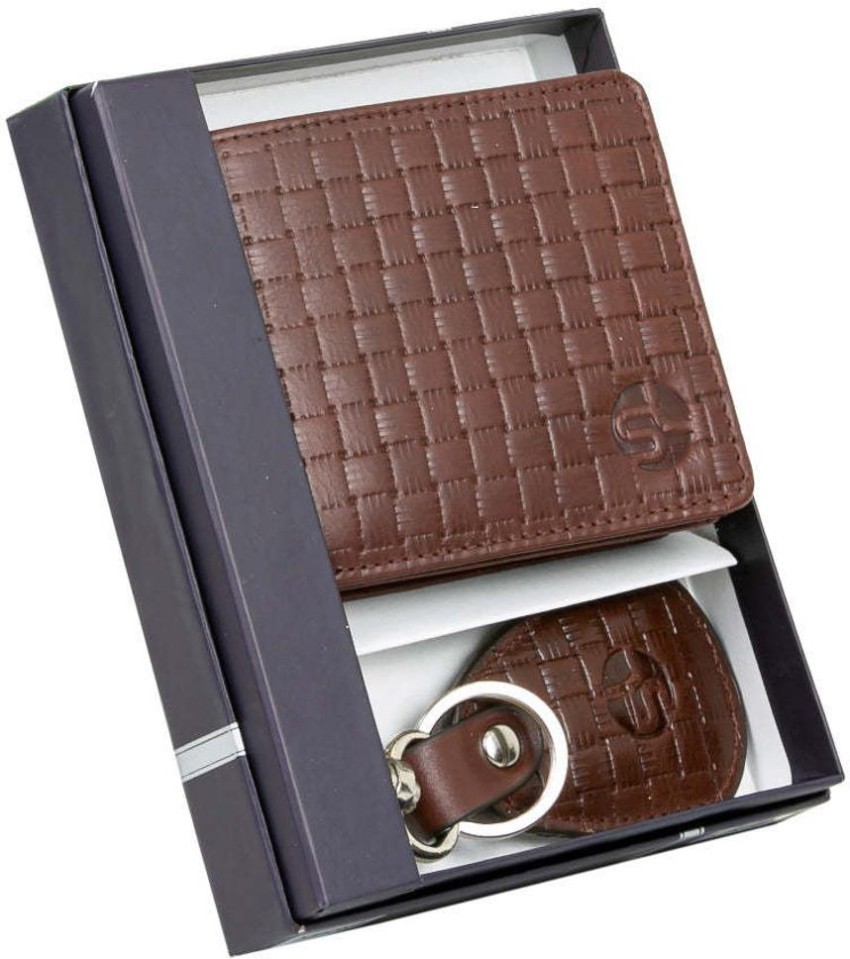 Da Milano Black Mens Wallet & Keychain Gift Set