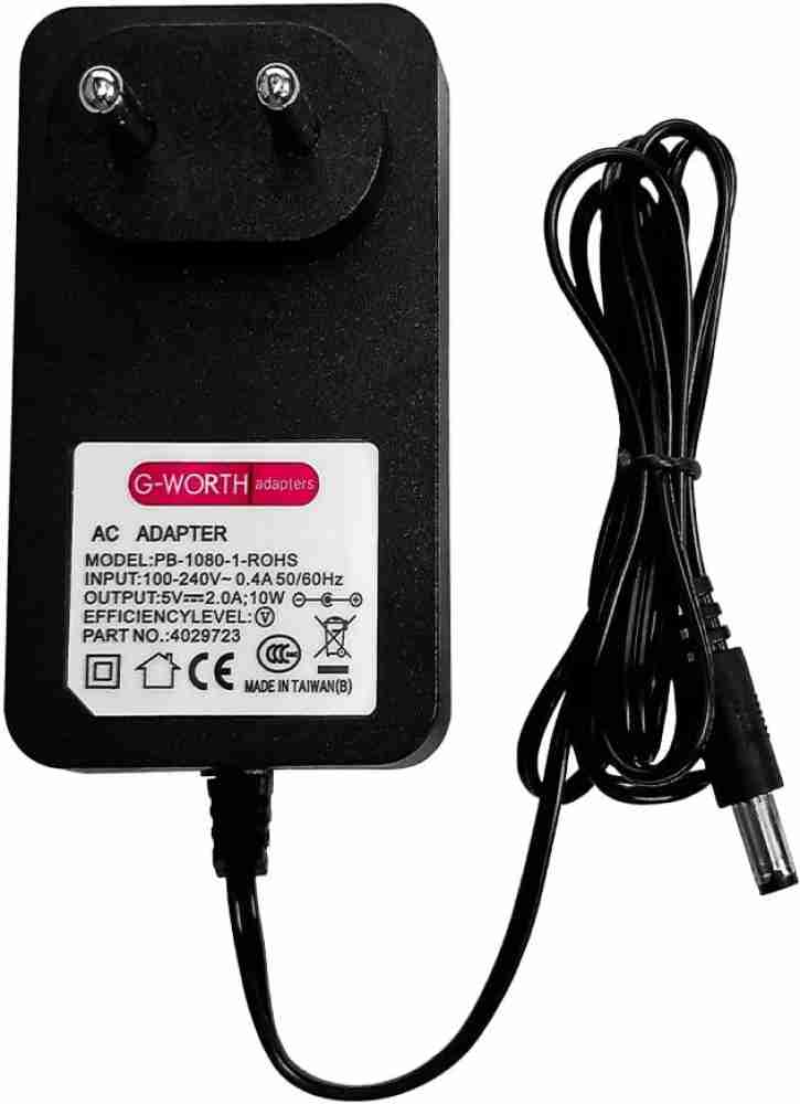 7SEVEN 5v 2amp AC Adapter, 5v 2a Power Supply Adapter, 5V 2A LED Power  Supply 5V 2A Worldwide Adaptor Black - Price in India