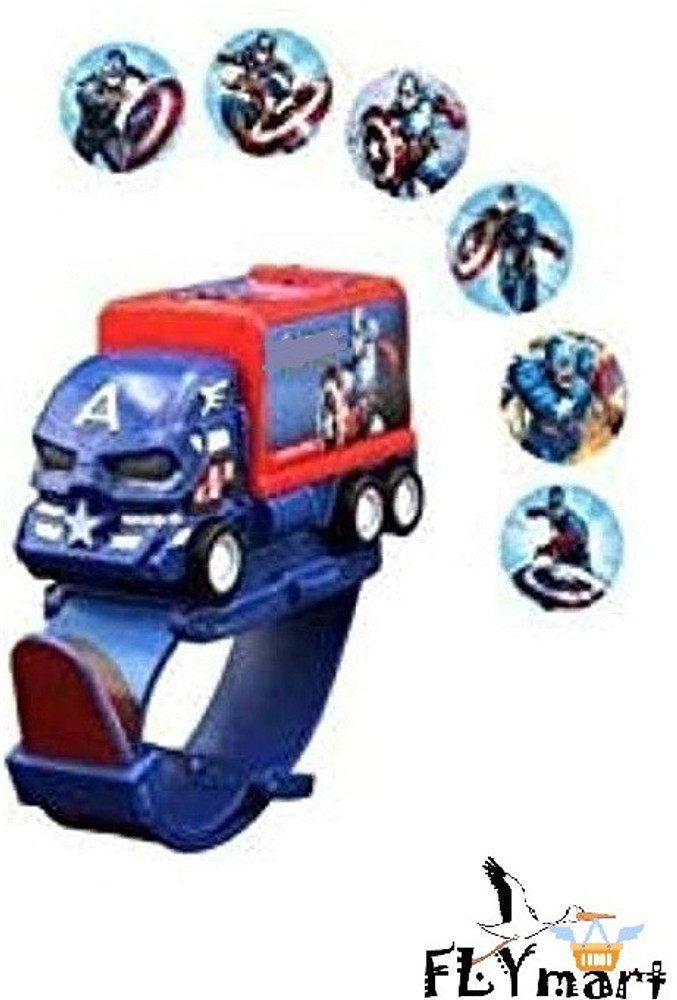 FLYmart Action Hero Captain America Truck or Car Shaped Pull Back