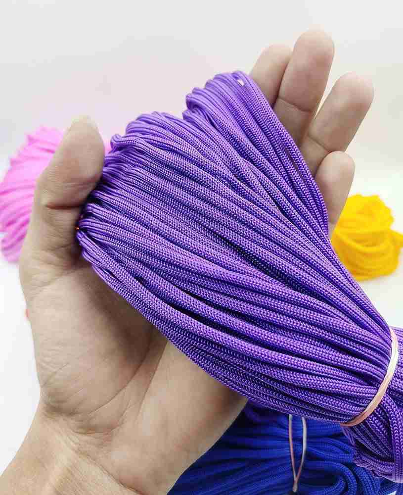 Ananta Braided Macrame PP Knot Thread (3mm, 50m) and Beading Cord Rope  (Combo Set). - Braided Macrame PP Knot Thread (3mm, 50m) and Beading Cord  Rope (Combo Set). . shop for Ananta