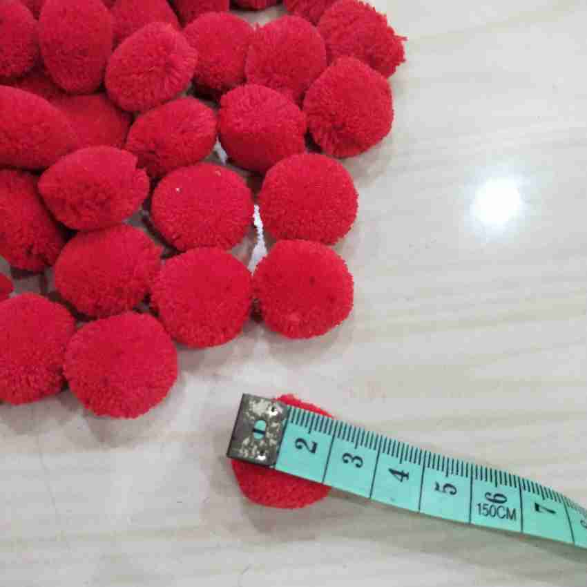 fairy craft n' creation woolen pompom balls(50pcs)(colour-red)(size-2cm) -  woolen pompom balls(50pcs)(colour-red)(size-2cm) . shop for fairy craft n'  creation products in India.