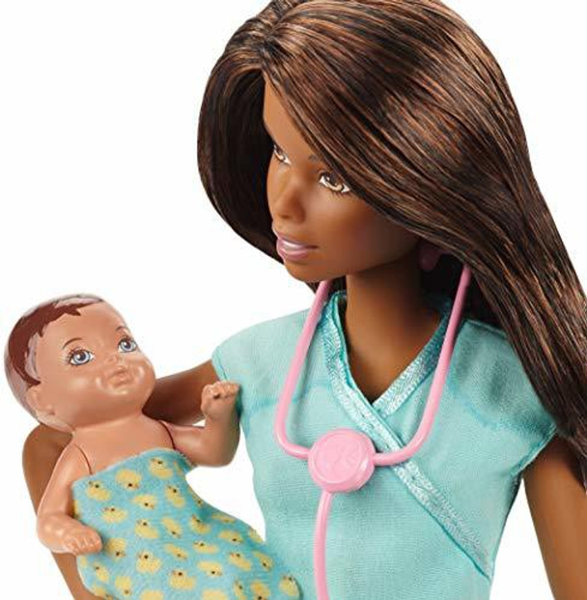 Barbie baby doctor playset doll best sale