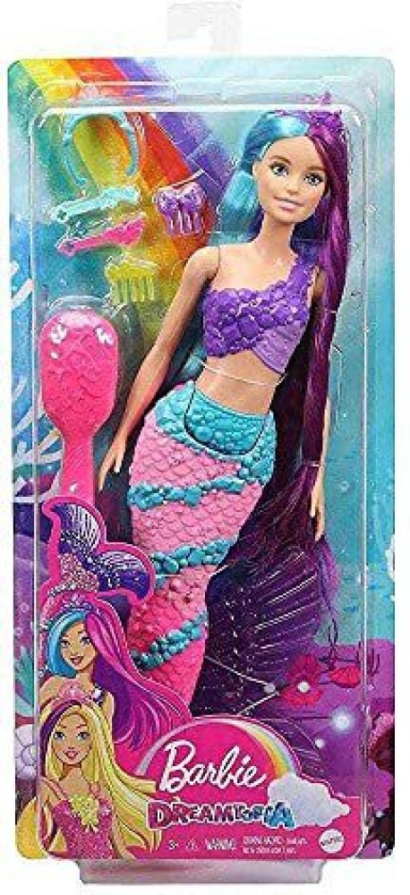 BARBIE Dreamtopia Mermaid Doll Extra-Long Two-Tone Fantasy Hair