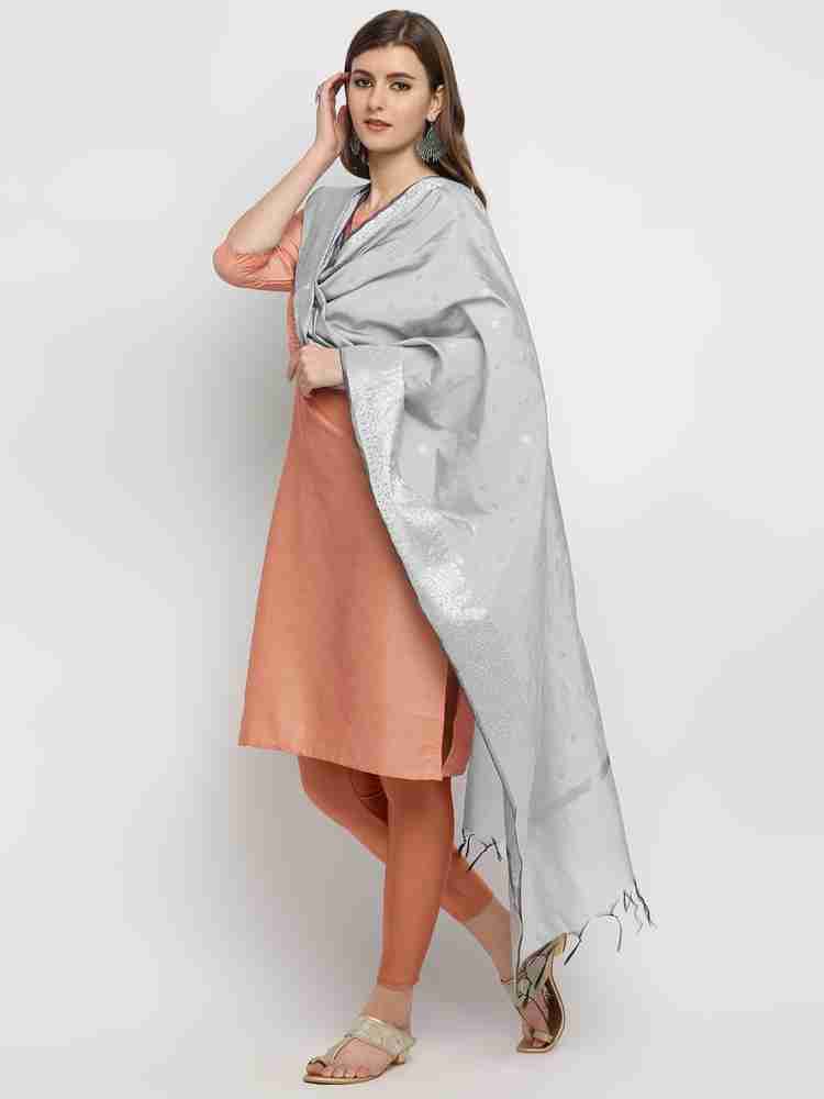 DUPATTA BAZAAR Women's Self Design Silk Blend Dupatta