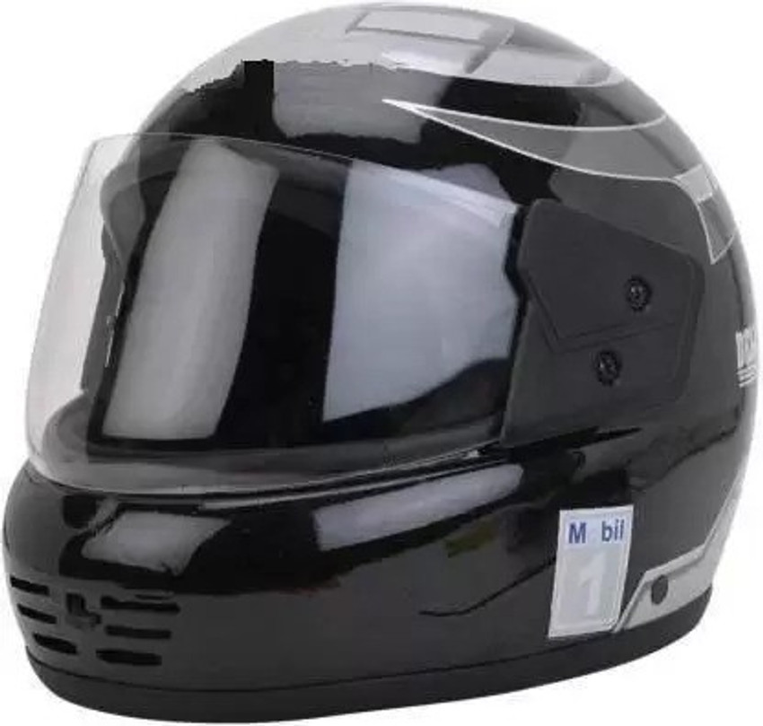 Silver shop helmet bike