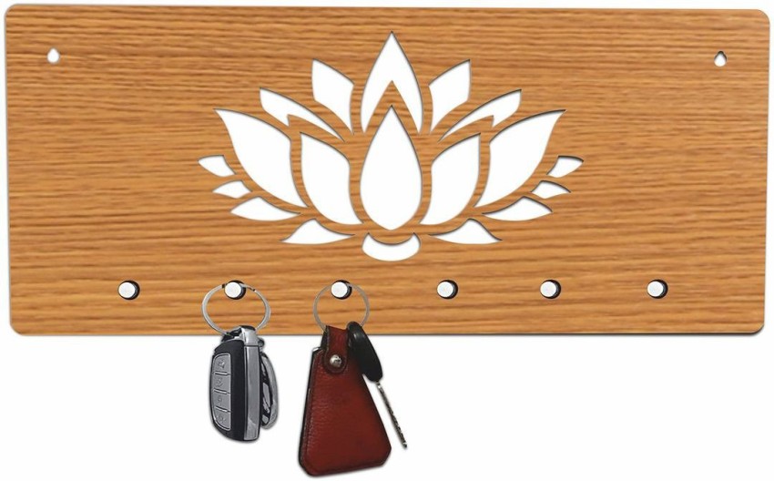 CVANU Three Beautiful Lotus Flower Key Holder for Home Decor/Save Key_cv42  Wood Key Holder Price in India - Buy CVANU Three Beautiful Lotus Flower Key  Holder for Home Decor/Save Key_cv42 Wood Key