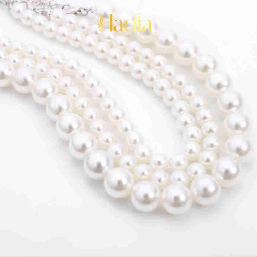 HADIA Stylish Triple Layer Pearl Choker Necklace for Girls and Women Pearl  Mother of Pearl Choker Price in India - Buy HADIA Stylish Triple Layer Pearl  Choker Necklace for Girls and Women