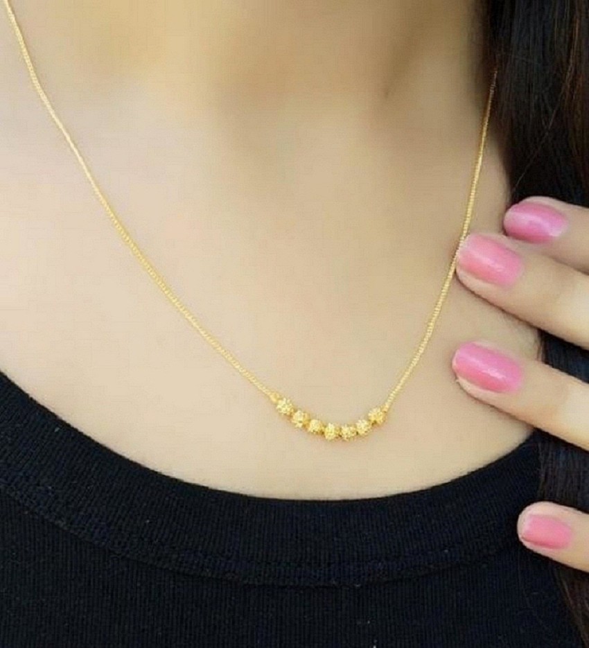 Jewel WORLD Gold-plated pendant necklace chain for women & girls Beads  Gold-plated Plated Alloy Chain Price in India - Buy Jewel WORLD Gold-plated  pendant necklace chain for women & girls Beads Gold-plated
