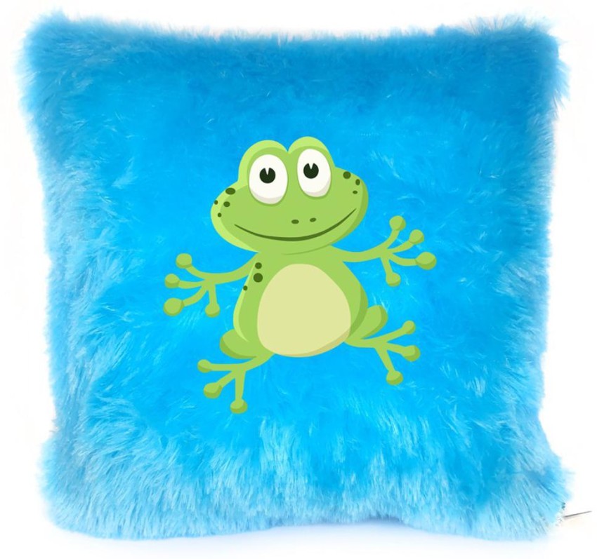 Regalocasila Cute Frog Cartoon Printed Fur Pillow Birthday Gift