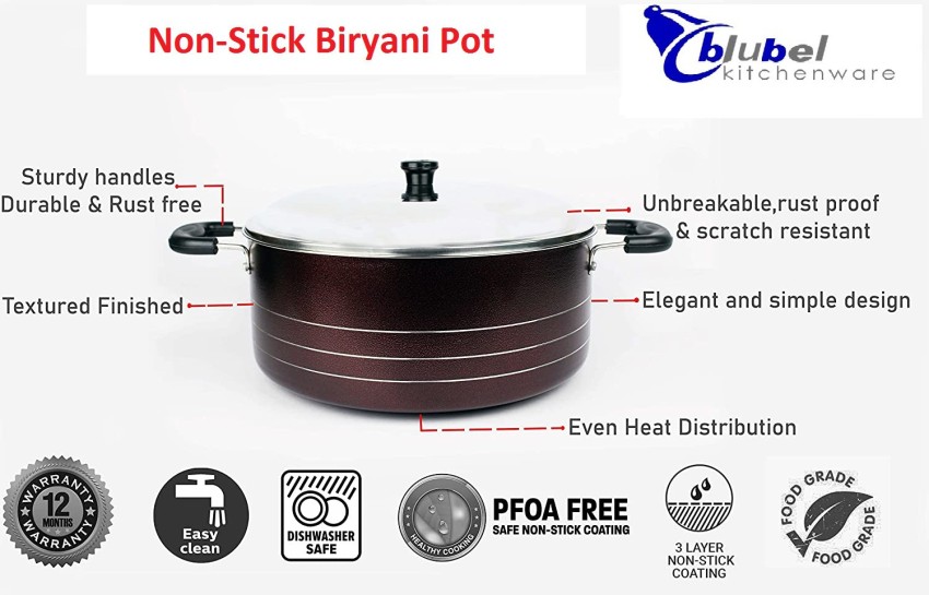 Buy dePRISM ORCHID BIRYANI POT/CASSEROLE with Induction-Maroon Pot