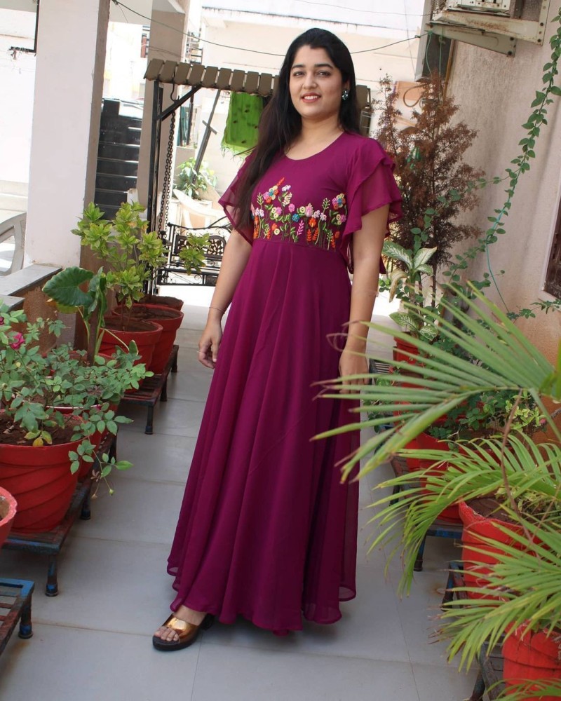 RAMNATHTEX FlaredAline Gown Price in India  Buy RAMNATHTEX FlaredAline  Gown online at Flipkartcom