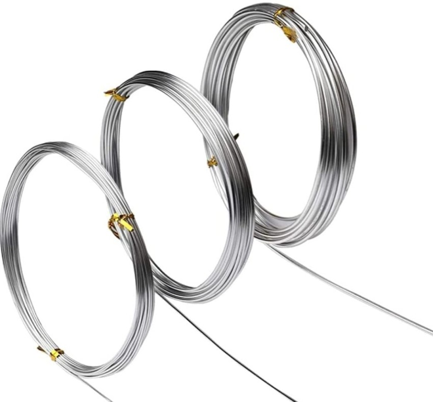 1.5mm (15 Gauge) Aluminum Wire 10 Yds/Roll - Silver