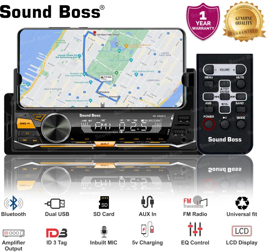 BDMRS5  Single DIN Bluetooth In-Dash Car Stereo Receiver with Front S –  Belva