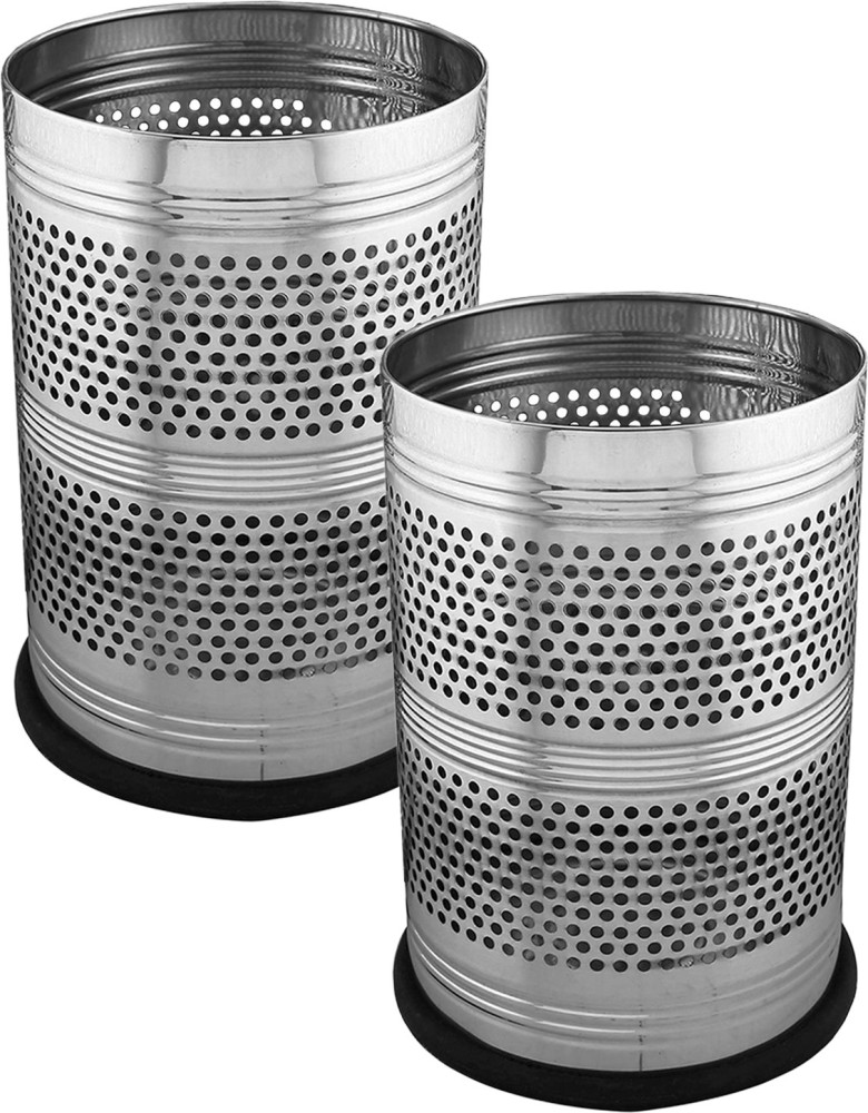 Heart Home Stainless Steel Dustbin for Home Office Use 10 Litre