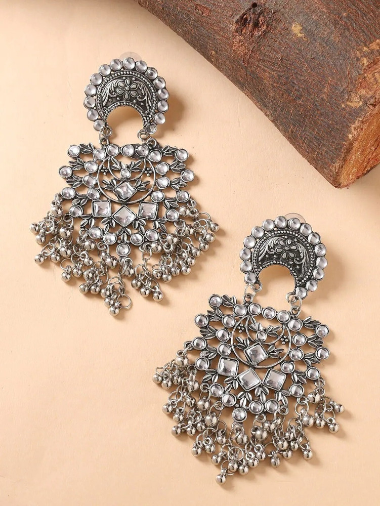 Flipkart Buy Jewllex Oxidised silver antique Drop Earrings Crystal Alloy Earring Set Online at Best Prices in India