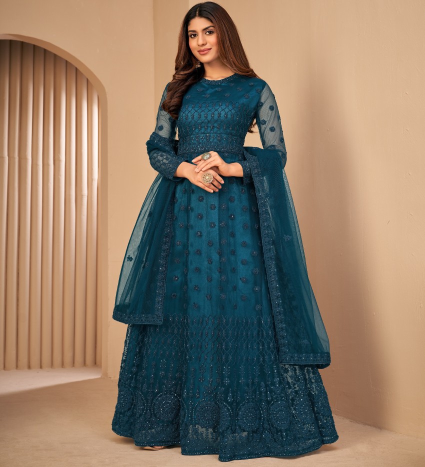 MF Retail Net/Lace Embroidered Gown/Anarkali Kurta & Bottom Material Price  in India - Buy MF Retail Net/Lace Embroidered Gown/Anarkali Kurta & Bottom  Material online at Flipkart.com