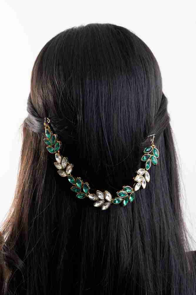 Hair brooch with chain new arrivals
