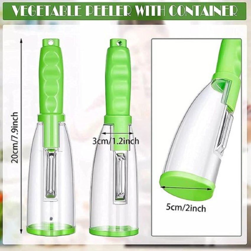 Multicolor Plastic Vegetable Peeler with Storage Box, For Kitchen