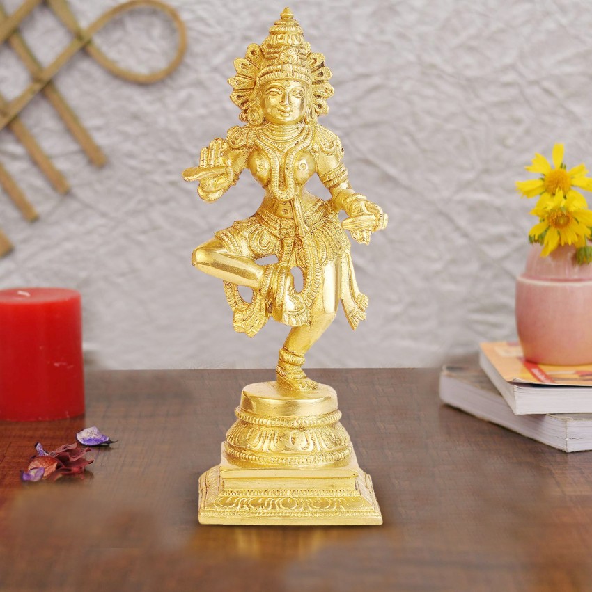 Kartique Brass Dancing Apsara Lady Statue Idol Showpiece for Home