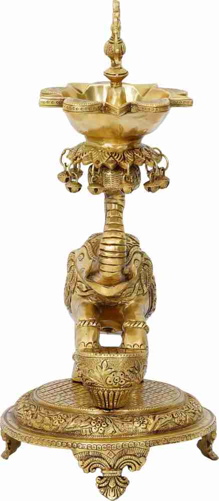 Antique Finish Decorative Brass Elephant Figurine - eCraftIndia Online