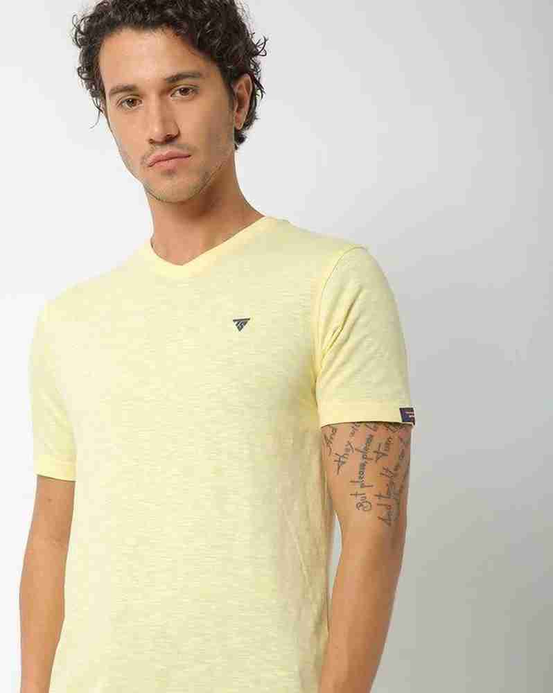 Buy Mustard Yellow Tshirts for Men by Teamspirit Online