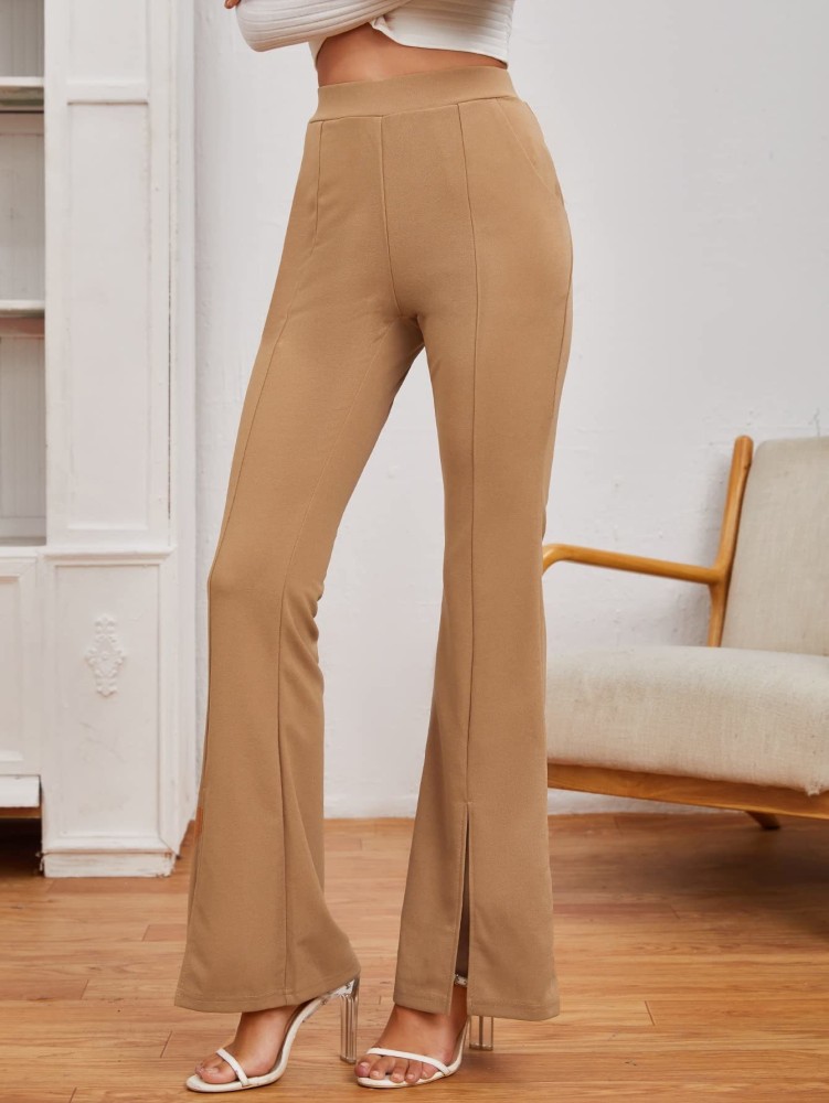 Casual trousers Clips  Cigarette pants in camel color  A01T220108100026