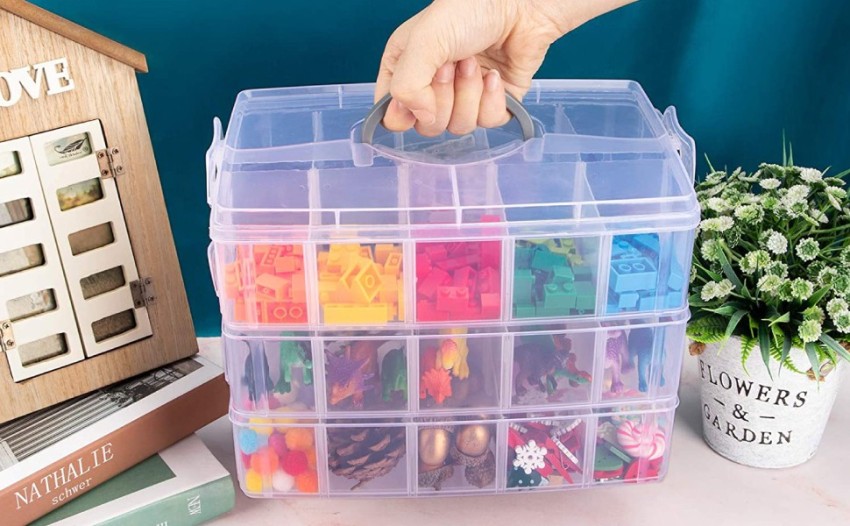 DEVCHHAYA ENTERPRISE 30 Grid Organizer For Storage Box Plastic for