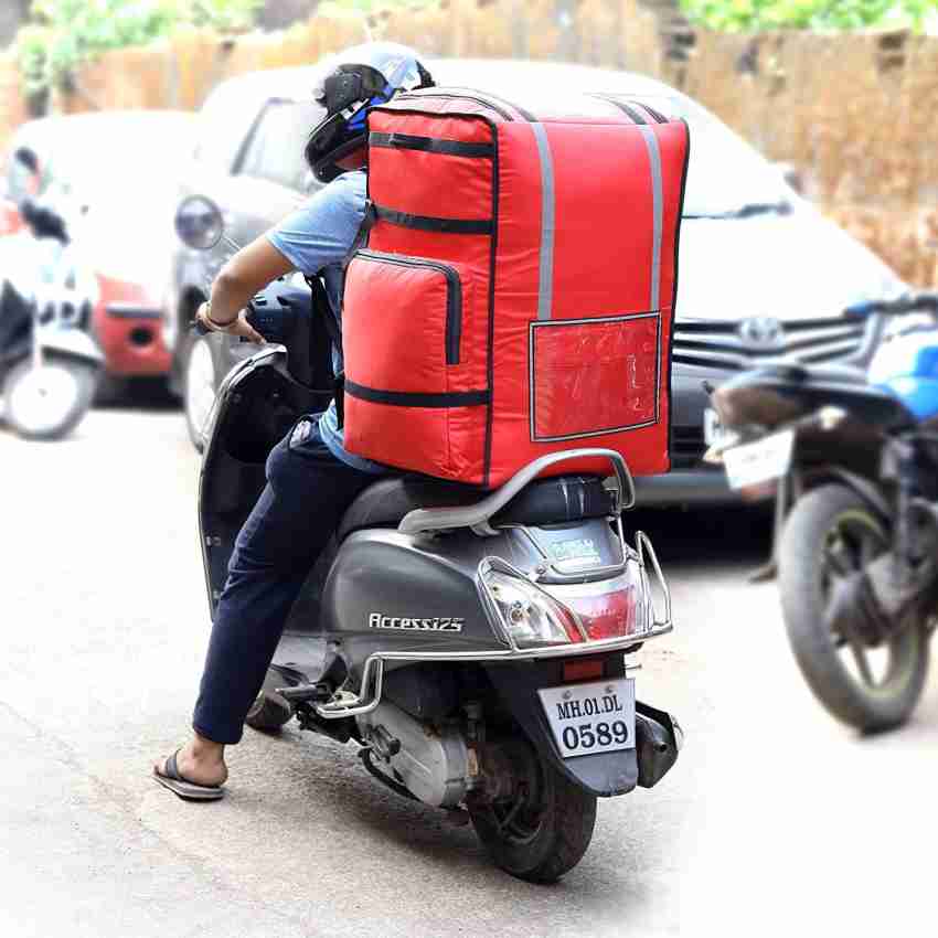 Dlazzer Ecommerce Delivery Bag 139 L Grocery Courier Food Bike Delivery Backpack 139 L Backpack Red Price in India Flipkart