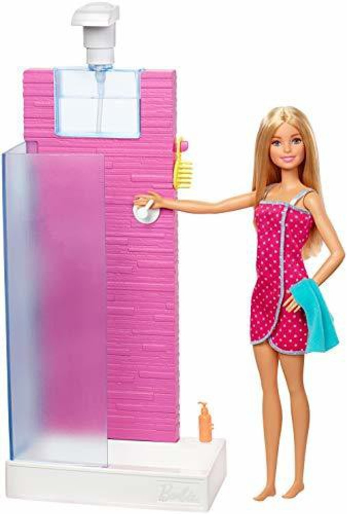 Barbie bathroom set with discount toilet