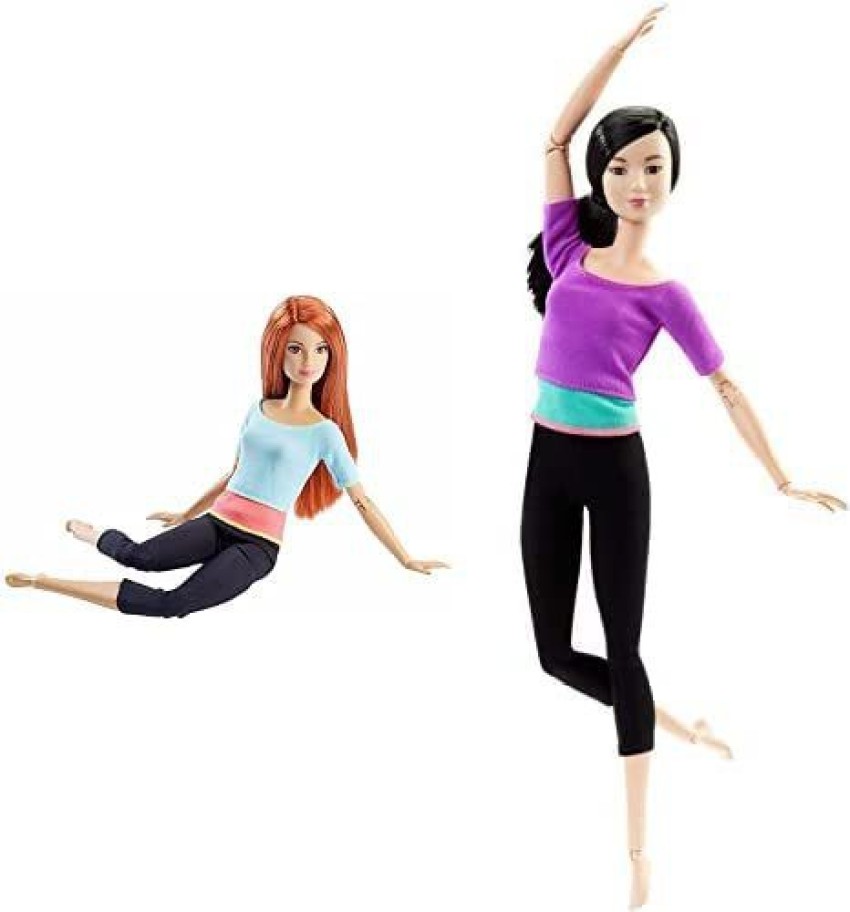 Barbie endless moves discount doll with purple top