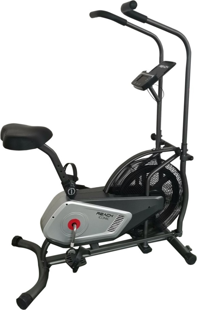 Reach Iconic Air Bike with Unlimited Resistance Dual Action Stationary Exercise Bike