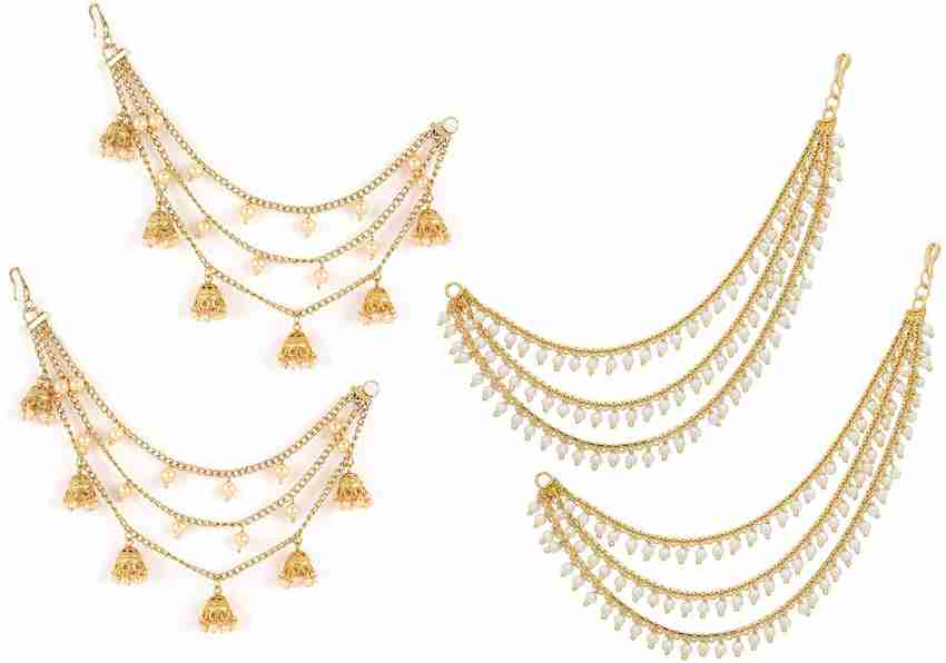 Jhumki hair cheap chain gold